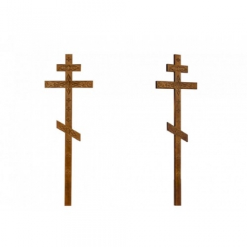 Крест намогильный сосновый &quot;Прямой&quot; с декором состаренный